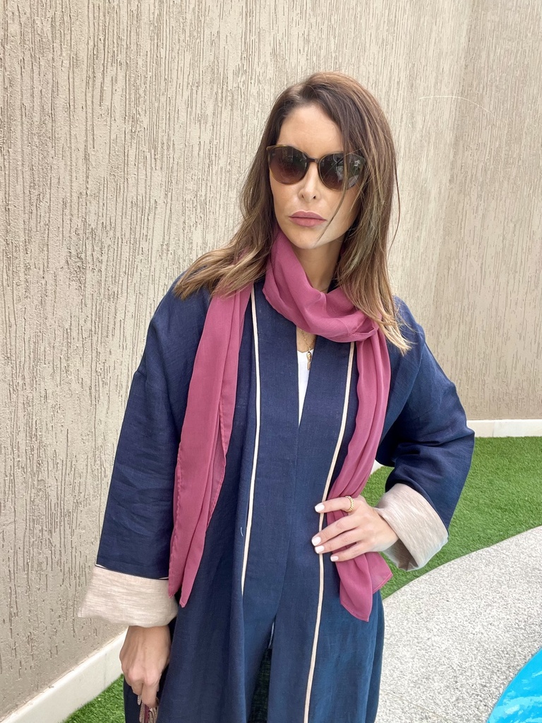 Navy/ plum kimono