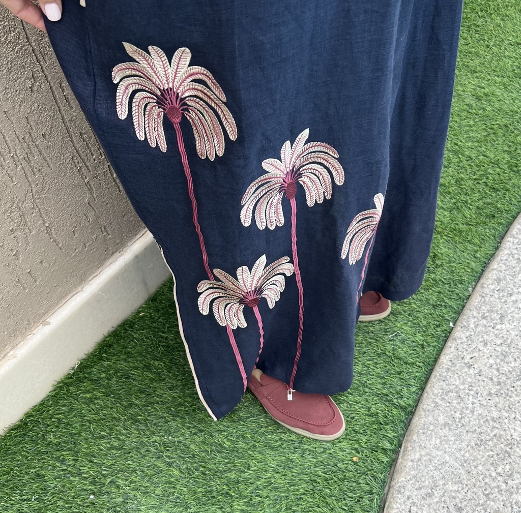 Navy/ plum kimono