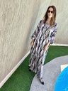 Pixel grey cotton silk