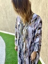 Pixel grey cotton silk
