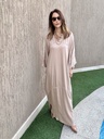 Light beige cotton satin blend