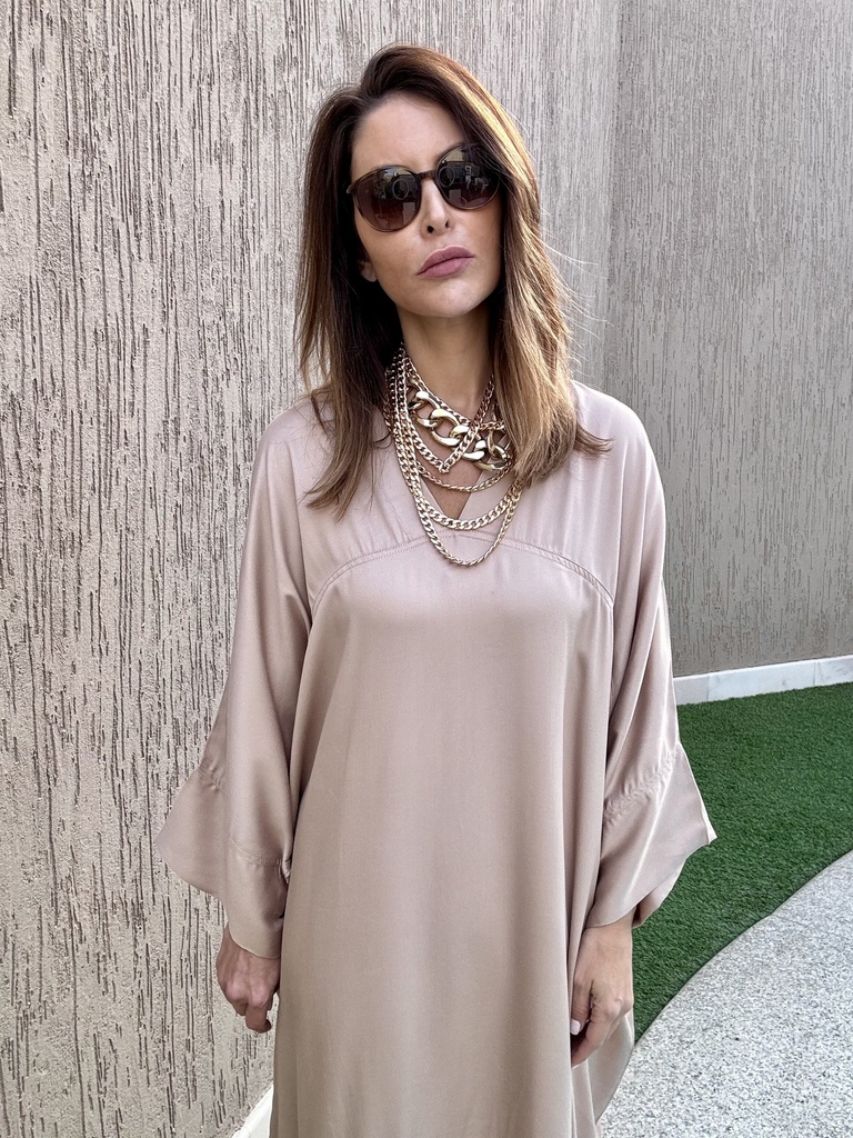Light beige cotton satin blend
