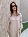 Light beige cotton satin blend