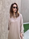 Light beige cotton satin blend
