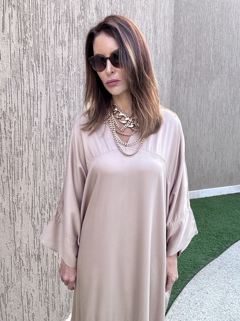 Light beige cotton satin blend