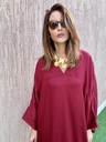 Burgundy cotton satin blend