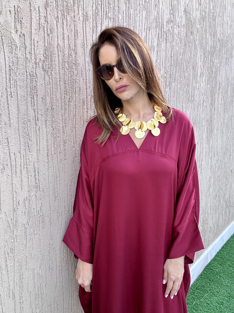 Burgundy cotton satin blend