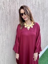 Burgundy cotton satin blend
