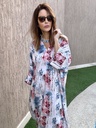 Woodland  blue cotton silk
