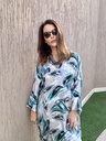 Super bloom blue cotton silk