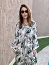 Super bloom green cotton silk