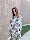 Super bloom green cotton silk