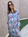 Fumes blue cotton silk