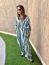 Pixel blue cotton silk