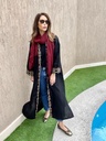 Black/burgundy