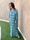 Aquamarine cotton silk