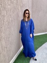 Electric blue cotton satin blend