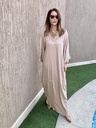Light beige cotton satin blend